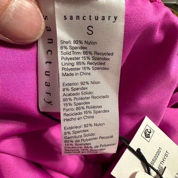 Sanctuary Sandbar Solids Lace Up One Piece Swimsuit, Size Small (v) - Picture 9 of 11